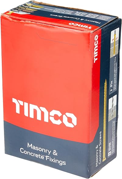TIMCO 00150TCON ZYP Multi-Fix Concrete Screw 7.5 x 150 Yellow Box of 100