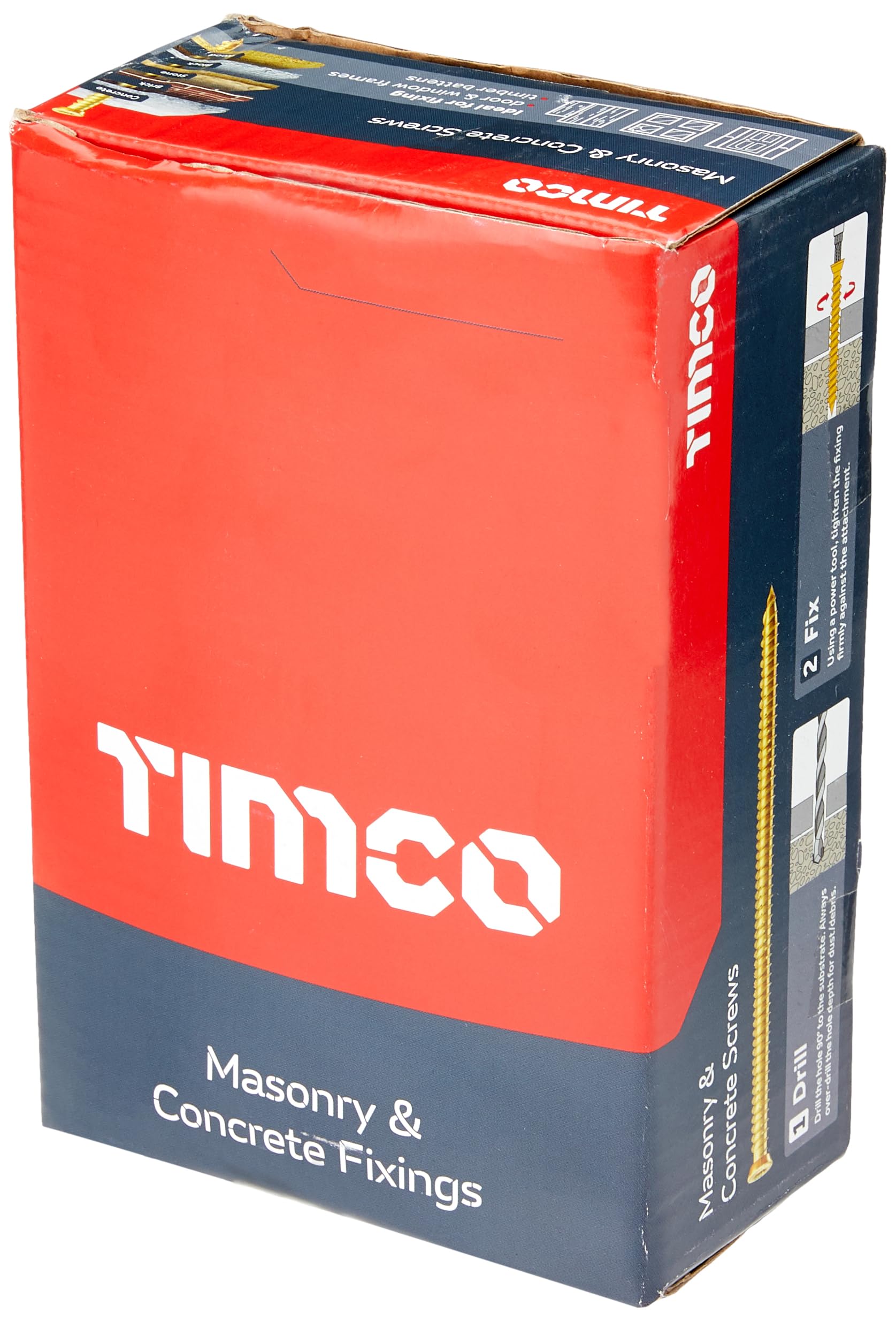 TIMCO 00150TCON ZYP Multi-Fix Concrete Screw 7.5 x 150 - Yellow (Box of 100) — image 1