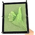 E-FirstFeeling 3D Pin Art Toy Extra Large 10" X 8" Pin Art Board Pin Impression Sculpture Board Toy for Kids Adults - Green