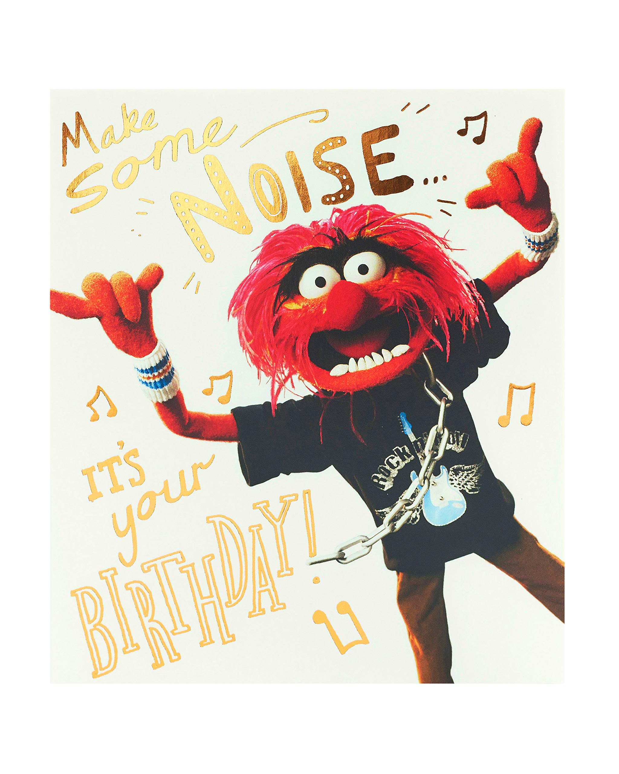 UK Greetings | Disney The Muppets Birthday Card | Happy Birthday Gifts | Him, Boys, Men | Animal From the Muppets Fun Design | With Envelope | 165 x 190 mm