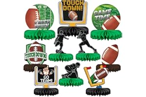 GATHERFUN 10PCS Football Party Decorations Football Table Centerpiece Football Honeycomb Centerpieces Table Toppers for Football Birthday Party Football Game