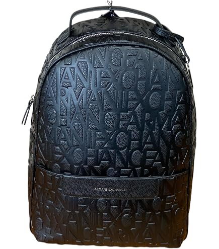Armani Exchange Women's Backpack With All Over Logo, Beige/Nero, One Size : Clothing, Shoes & Jewelry