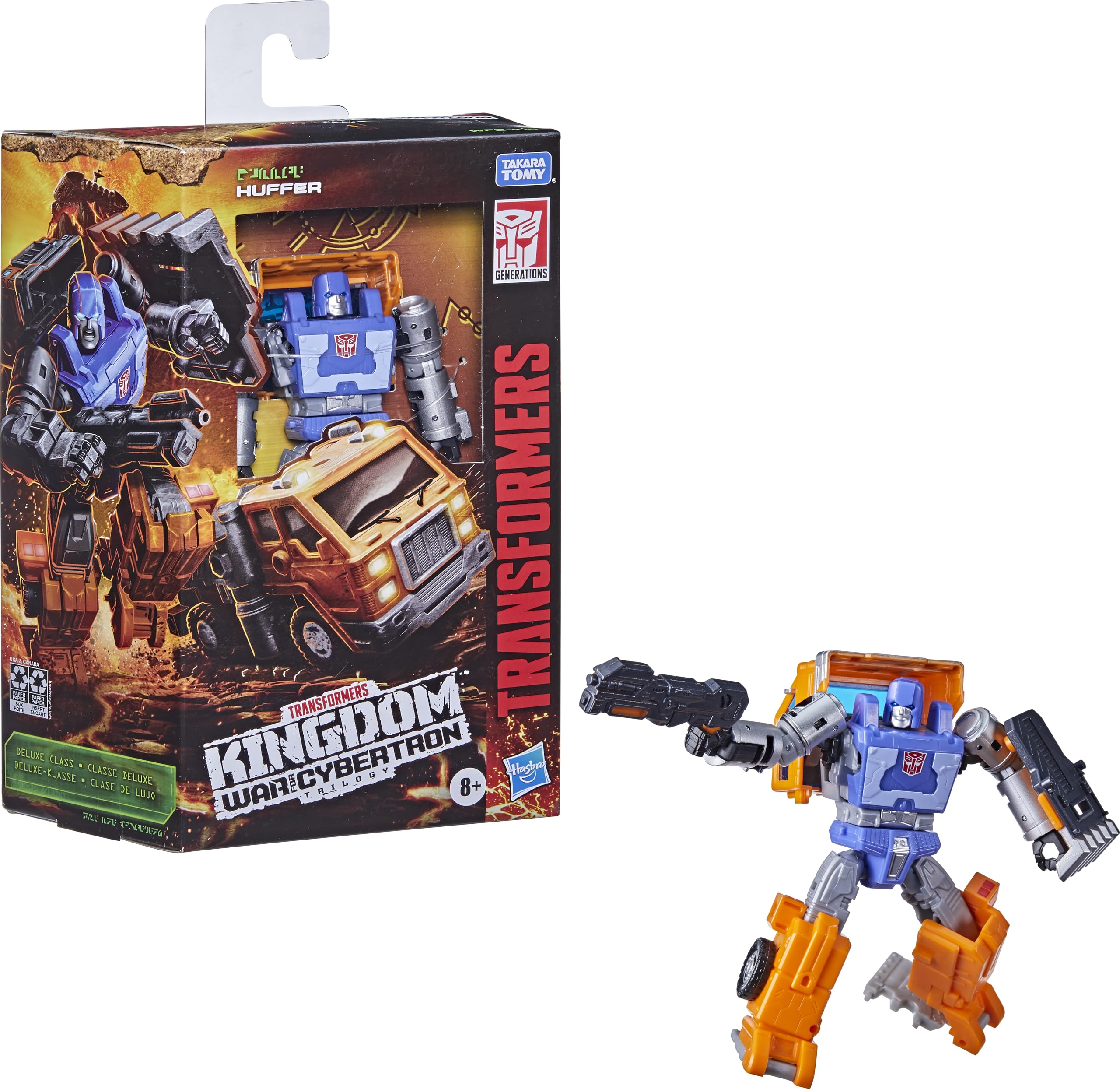 Hasbro Transformers Generations War For Cybertron: Kingdom WFC-K5 Blackarachnia, Action Figure 14 Cm, Convertibile In Ragno, Con Balestra E Disco Dorato