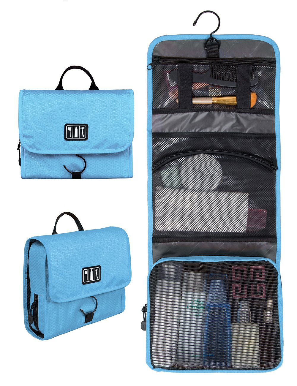 BAGSMART Hanging Travel Toiletry Bag Cosmetic Carryon Case