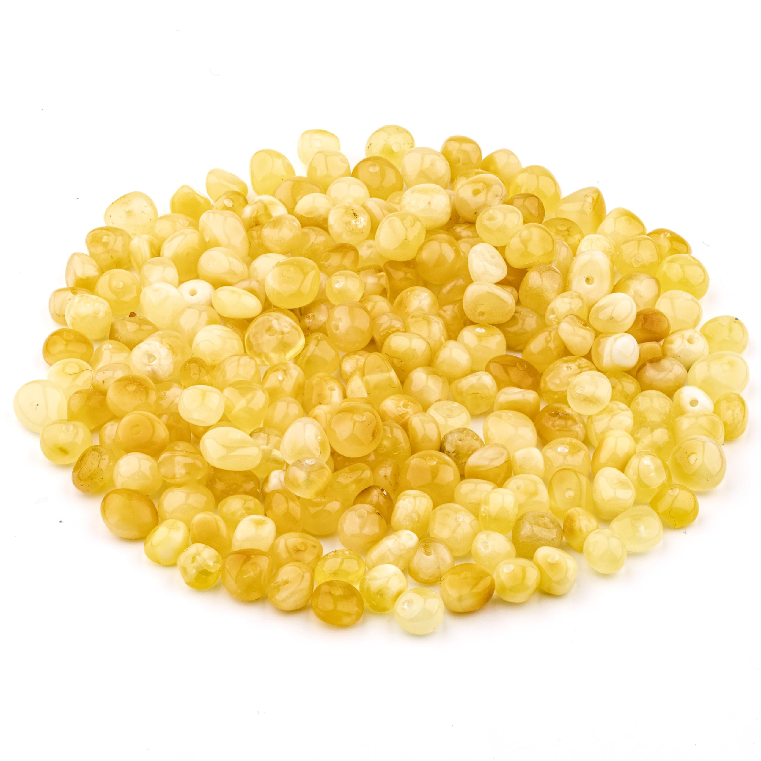 Amber Polished Beads – 100% Natural Baltic Stone 5-6mm Baroque Style Loose with Drilled Holes Multiple Colors - Amber Culture