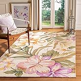 SAFAVIEH Chelsea Collection Area Rug - 5'3" x 8'3", Ivory, Hand-Hooked French Country Wool, Ideal for High Traffic Areas in L