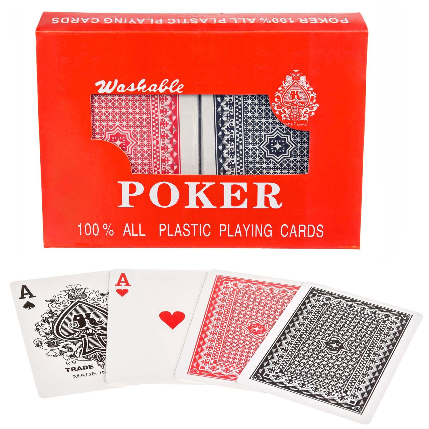GOODS+GADGETS Royal 100% Plastic Poker Cards Plastic Playing Cards Double Deck Set