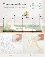 SONGMICS Pet Playpen with Floor 143 x 73 x 46 cm White LPC02W view 7
