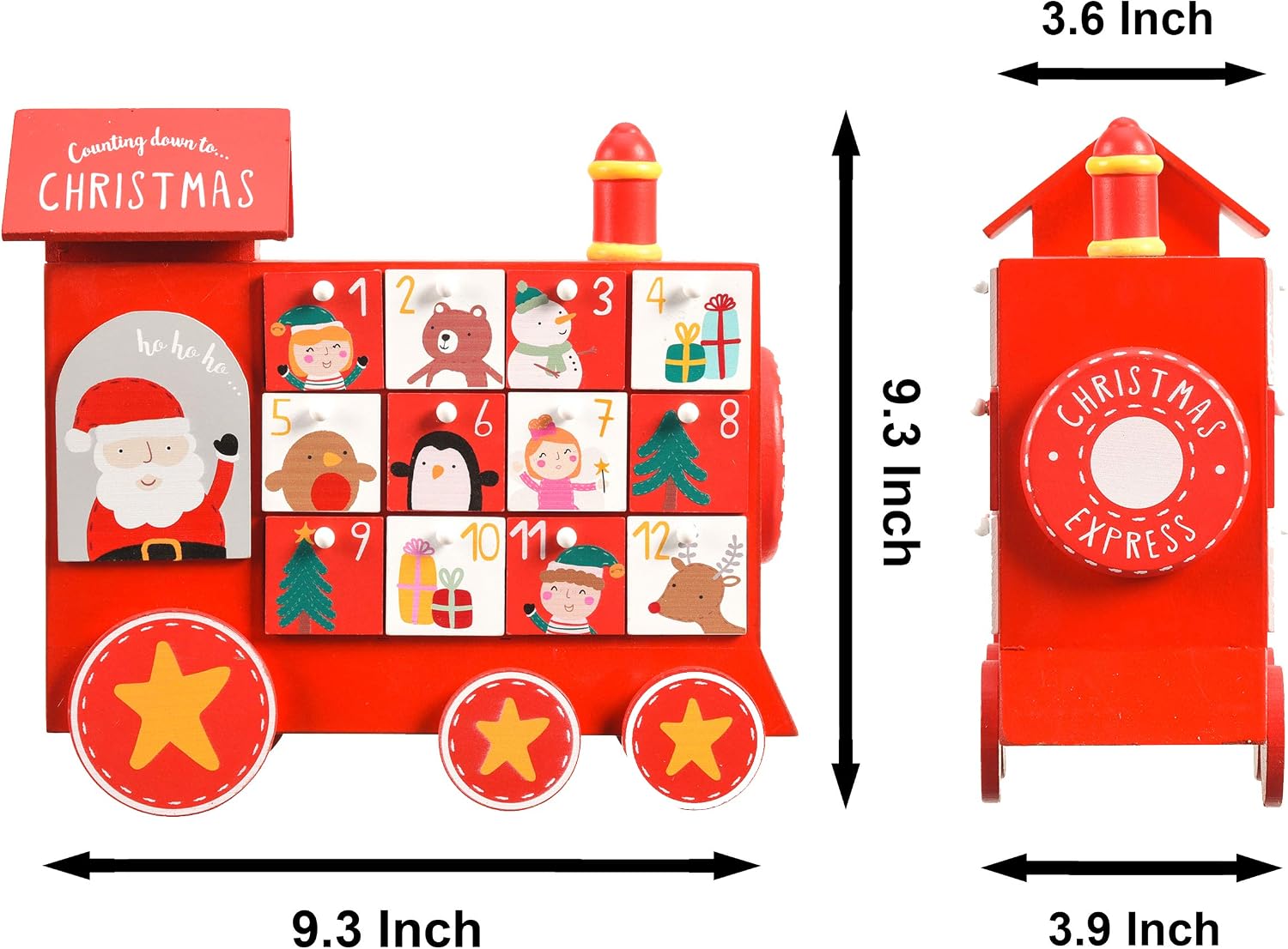 Wooden Advent Calendar Wood Unique Christmas Countdown Calendar With 24 Drawers Snow House Tree Reindeer Santa Advent Calendars Seasonal Decor High Quaity Www Klevering Nl