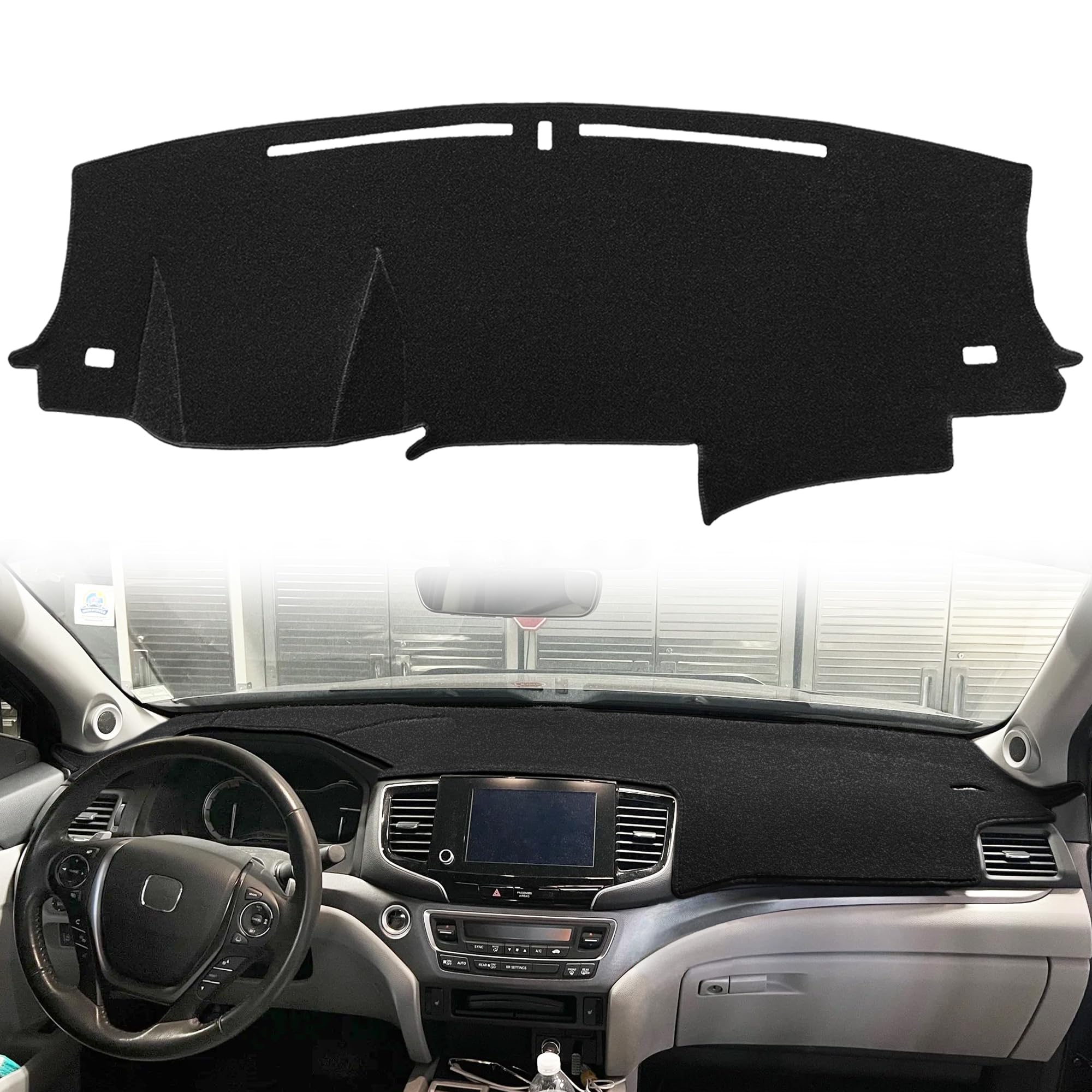 Photo 1 of Fcovergurus Dash Cover Mat Custom Fit for Honda Pilot Ridgeline Passport,Dashboard Cover Pad Carpet Protector (Black) F171