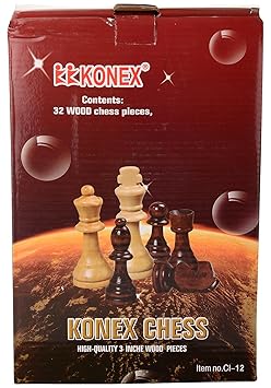 ARFA Aaina Craft -Konex 3 Inch Chess Wooden Coins (White and Brown)