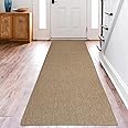 KOZYFLY Boho Runners for Hallways 2.6x8 ft Washable Hall Carpet Runner Rubber Backed Kitchen Rug Natural Cotton Entryway Runn