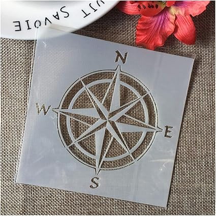 Wlwinter Stencil Rotondo Da 12 7 Cm Con Compasso Per Pittura Decorazione Da Parete Album Di Ritagli Goffratura Amazon It Casa E Cucina