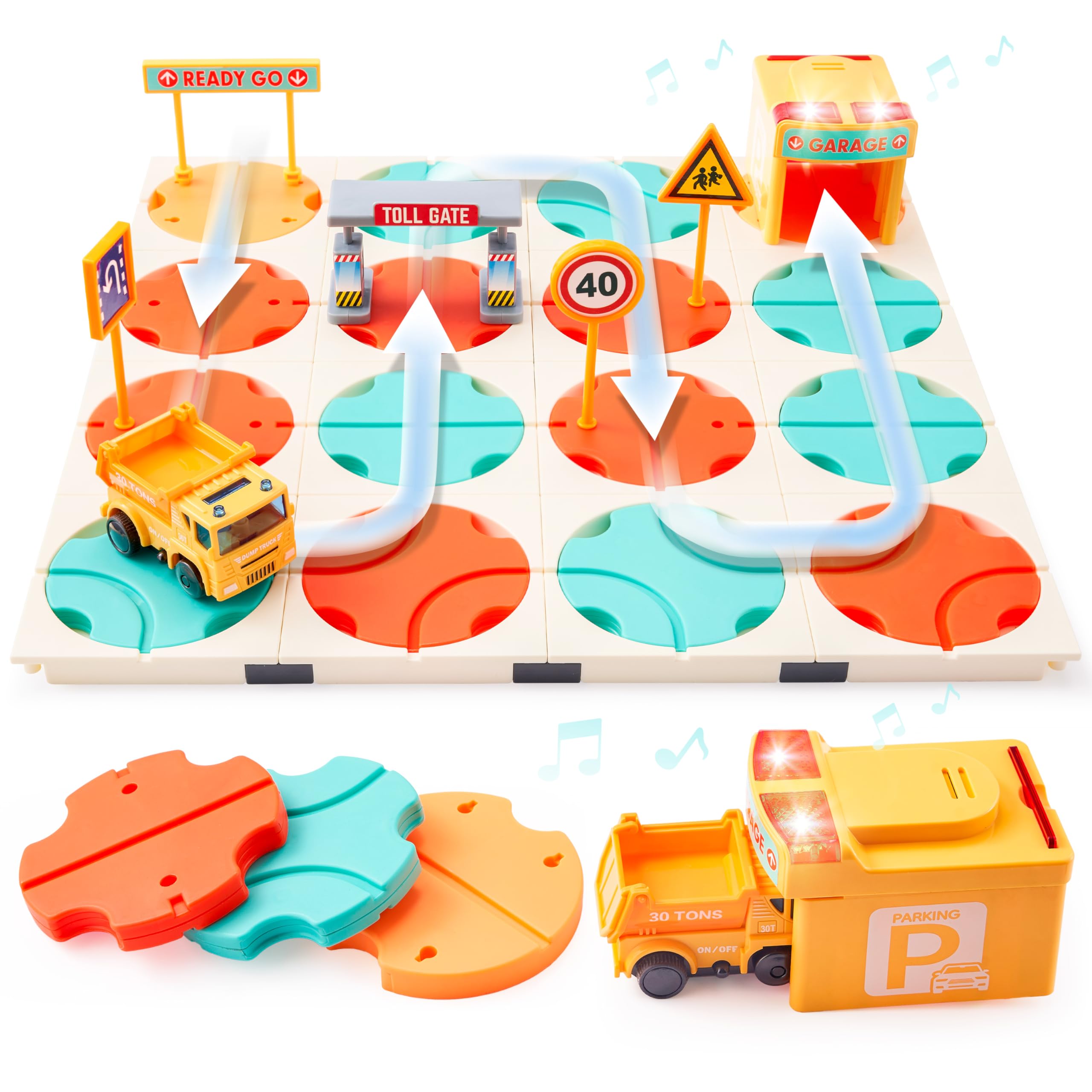 Photo 1 of *MISSING PARTS*
SYNCFUN Kids Toy STEM Board Games, Montessori Construction Puzzle, Logic Road Builder, Ideal Birthday Party Gift for Boys & Girls Ages 3-5 4-8