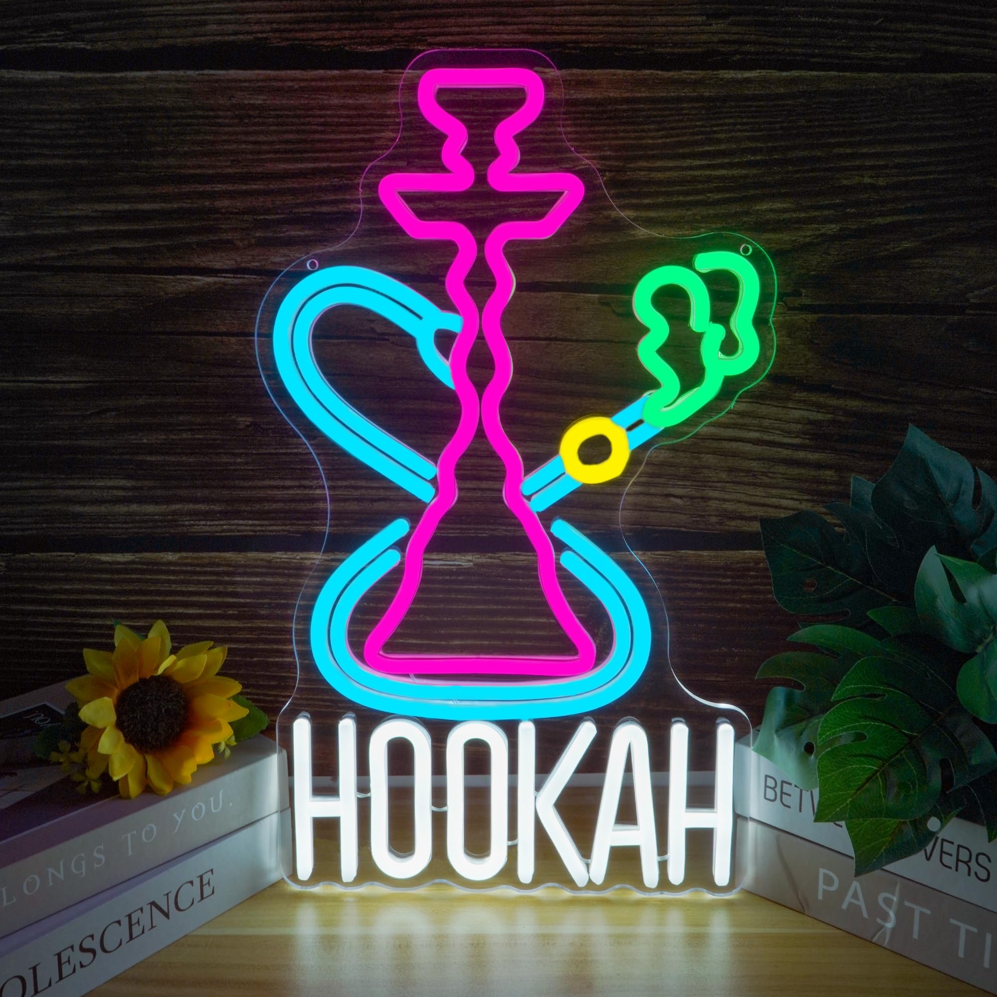 Hookah Neon Sign Nargile Lounge Sign Colorful LED
