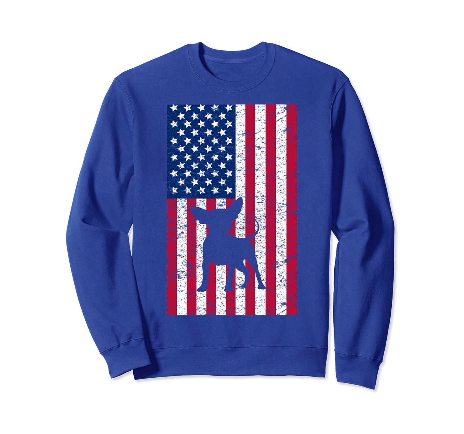 Chihuahua Chi Dog America Flag Patriot SweatShirt Gift-anz