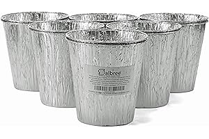 SALBREE Smoker Bucket Drip Foil Liner Tray for Catching Grease, Compatible with Traeger, Oklahoma Joe, Pit Boss & Other Grill Bucket Accessories for Pro Pellet Oklahoma Joe's (12pk, 5.75x5.75 inches)
