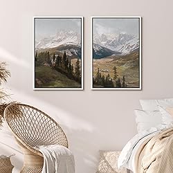 MUDECOR Framed Canvas Print Wall Art Alpine Meadow
