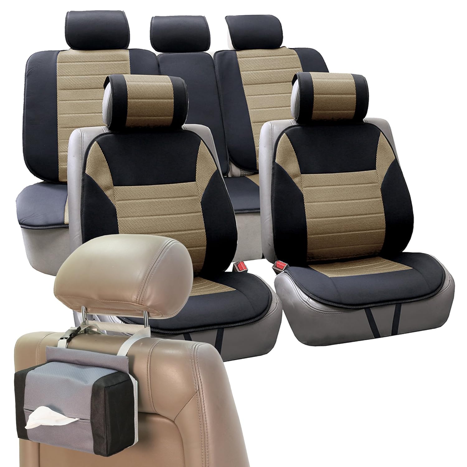 楽天市場 Fhグループfh Fb1115ポリエステル車シートクッションパッドcomplete Set With Fhグループfh1133 E Z旅行車ティッシュディスペンサーcase フィットほとんどの車 トラック Suv やバン ベージュ Fb1115beige Fh1133 Amz B01l0232om ベージュ 人気no 1 本体