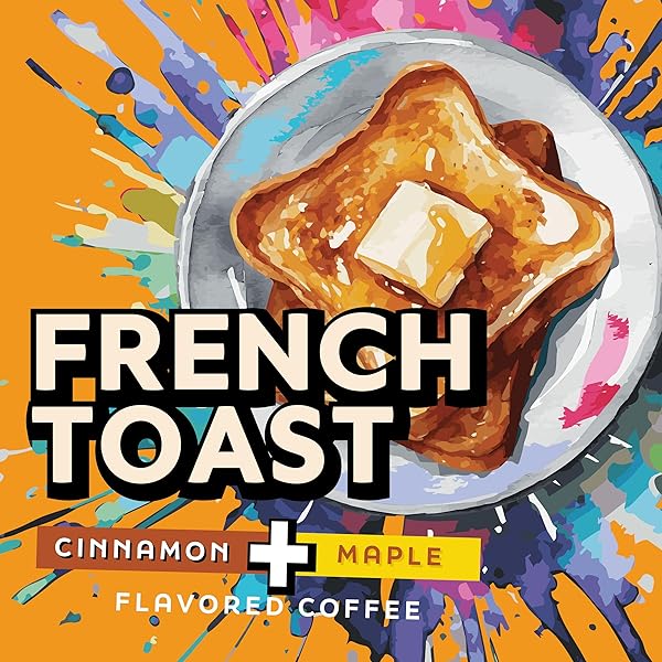 JAVA FACTORY FRENCH TOAST FLAVORED GROUND COFFEE BAG – CINNAMON AND MAPLE BREW, MADE WITH 100% ARABICA BEANS – FLAVOR ENHANCED, 10 OZ