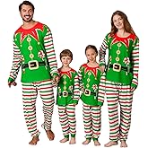 ANGELGGH Matching Family Christmas Pajamas Sets, Holiday PJs with Top and Pants, Cute 2 Piece Sleepwear for Couples/Women/Men