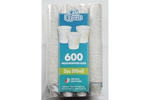 600 PCS. Café Express 3 oz.(88ml) Multi-Purpose Cups Paper Bath Cups, Multi-Use- 3 Ounce Bathroom cups, 600 PCS.