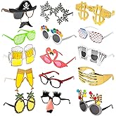 CLOSEUS 15 Pack Glasses Favor Sets Party Sunglasses Dress Up Themed Photo Booth Props Eyeglasses
