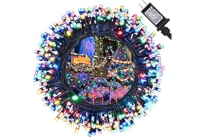 114ft Christmas String Lights Outdoor, 300 LED Christmas Ligths Connectable with Timer, 8 Modes Multicolor Christmas Tree Lig