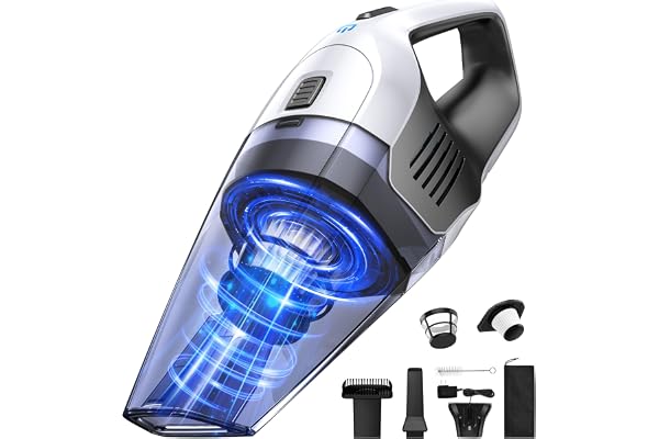 Handheld Vacuum Cleaner, Powerful Suction Portable Lightweight Hand Held Vacuum Cordless with 25-30Mins Long Runtime Recharge