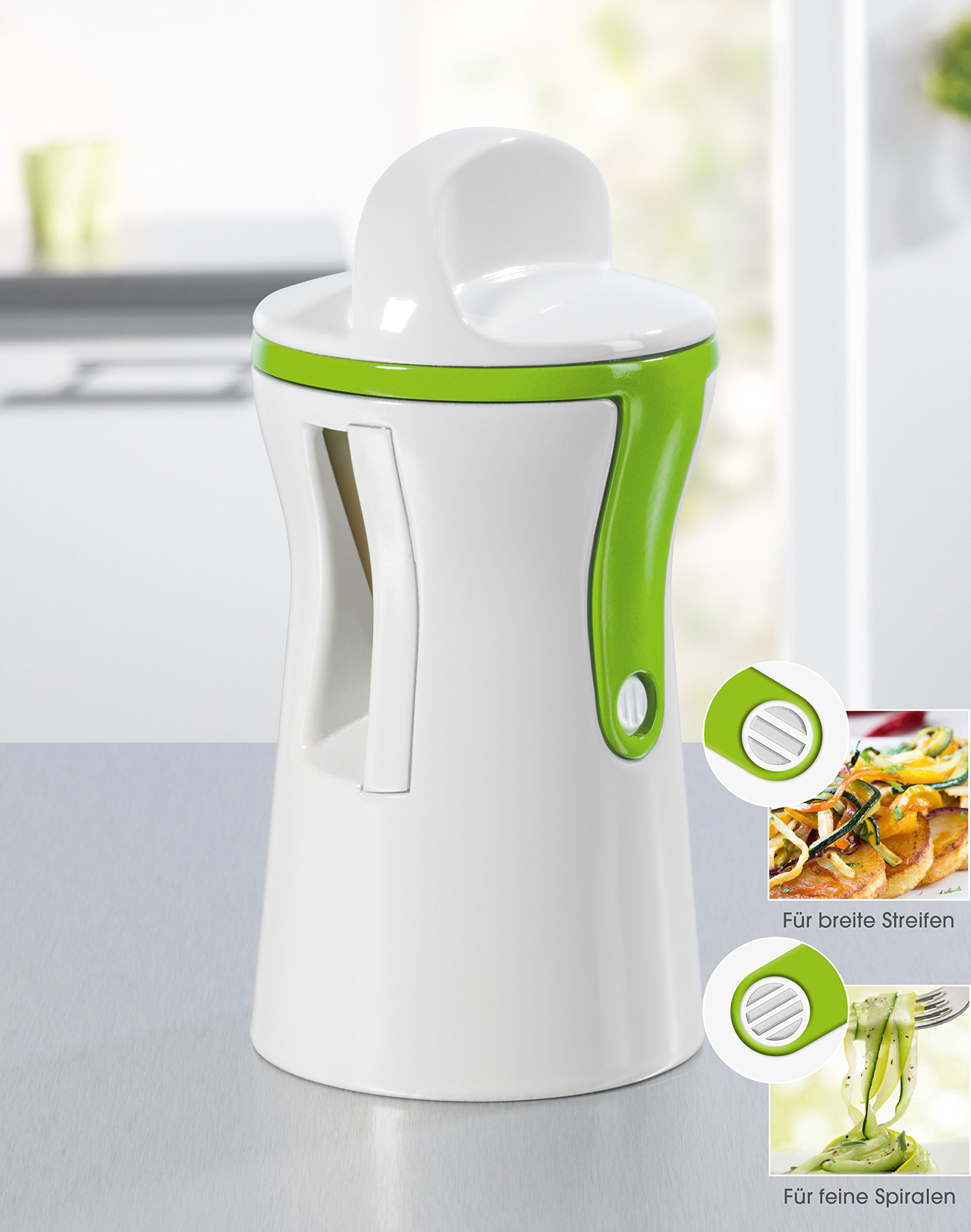 GOURMETmaxx 07293 Julienne and Vegetable Spiralizer | Compact Spiralizer | Fruit and Vegetable Slicer