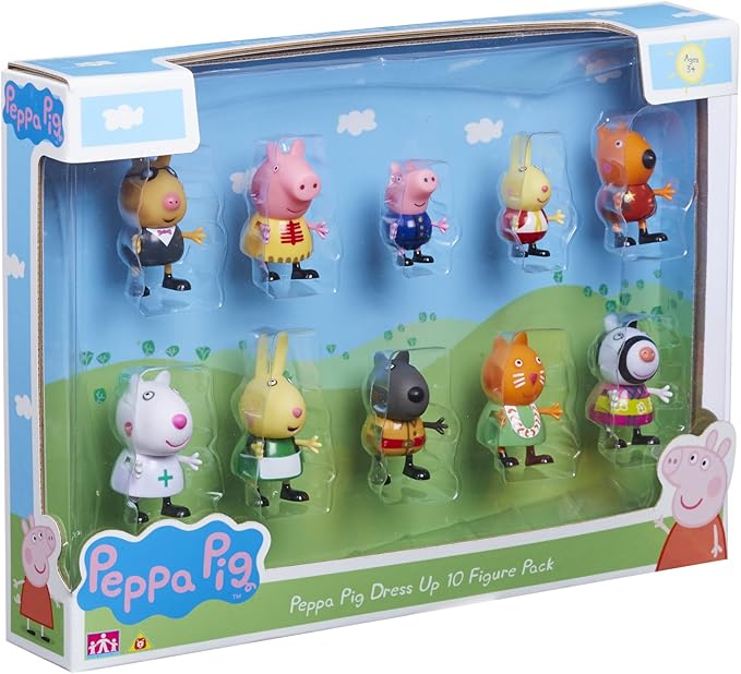 Peppa Pig 06529 Dressup Figure (Pack of 10) Character Options Amazon.co.uk Toys & Games
