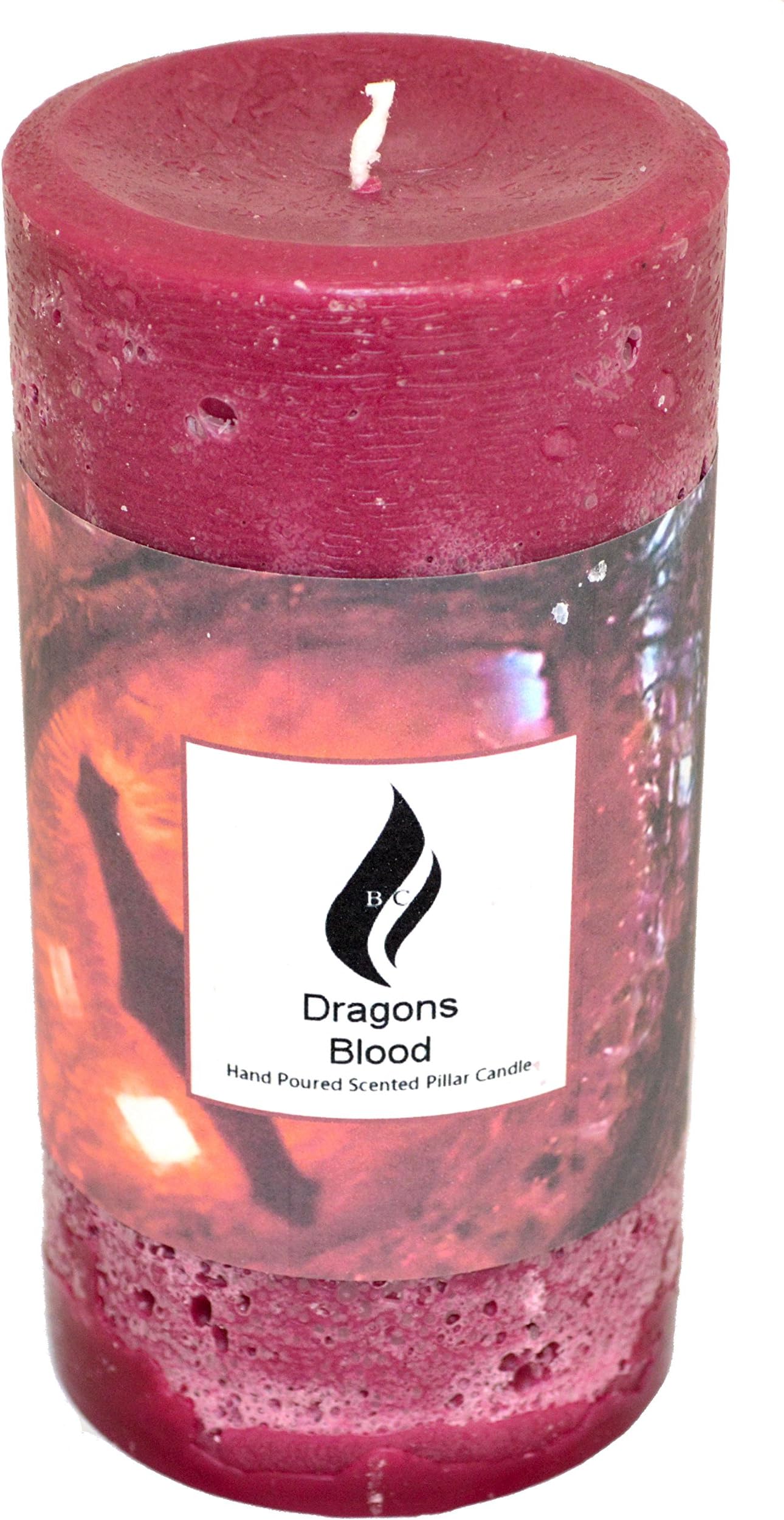 Rustic Style Pillar Candle - Dragons Blood Fragrance