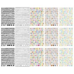 0.5 Inch Letter Stickers 2300 Pcs Multicolour
