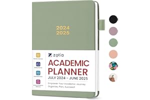 ZOTIA Academic Planner 2024-2025, Monthly & Weekly Calendar Planner Runs from July 2024 to June 2025, Hardcover School Teacher Student Planner, Perfect for School Office & Home Supplies (5.7" x 8.2") - Green