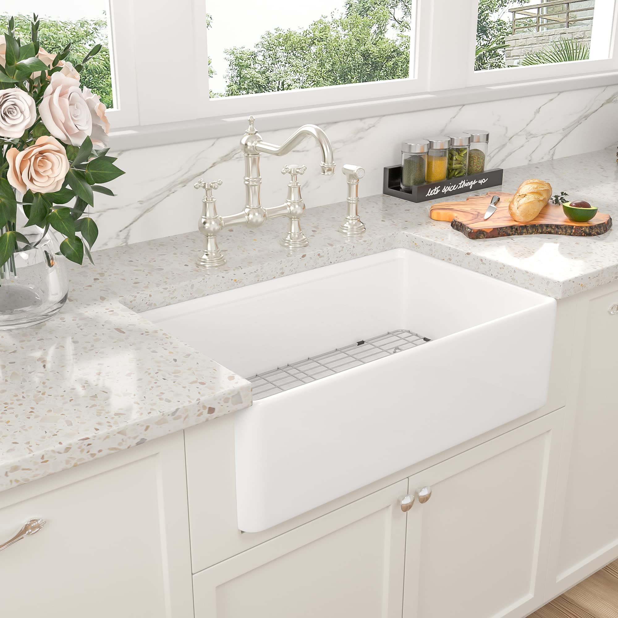 De33 White Farm Sink - 6cg233m