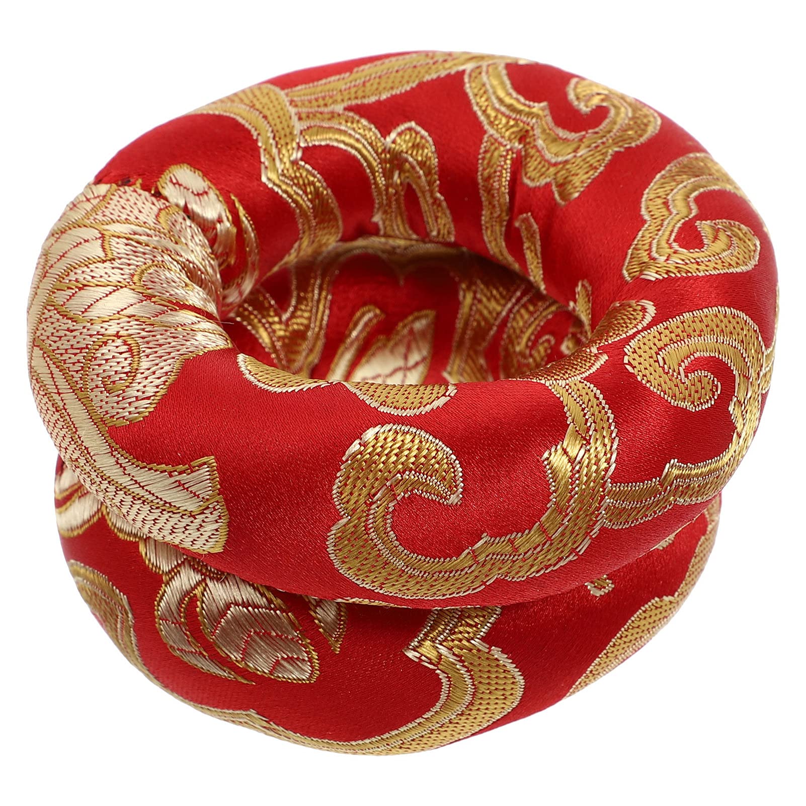 MILISTEN 2Pcs Singing Bowl Cushion Singing Bowl Pillow Ring Pillow Cotton Cushion Round Meditation Parts (Random Color)