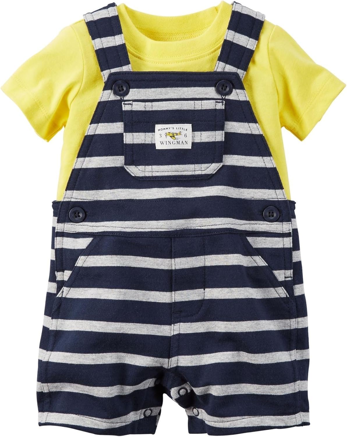 Carter's Baby Boys' 2 Piece Striped Shortall Set 121g353