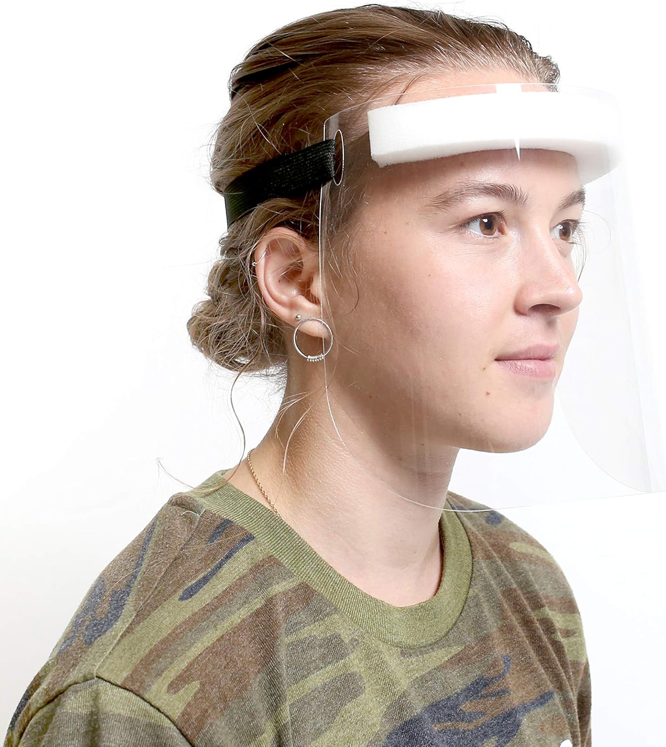 Face Shield, Clear Plastic Protection, 13 x 8 Inches and Lightweight, Pack of 12, Made in the USA