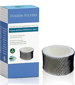 Fusion Filters - 3 Pack of Compatible Humidifier Filters - Replacement for Holmes HWF62 & HWF62CS Filter Series (Filter A) & Sunbeam HWF62 Filters