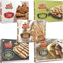 Amazon.com : Jabsons - 5 Assorted Traditional Sweet Combo (Chikki ...