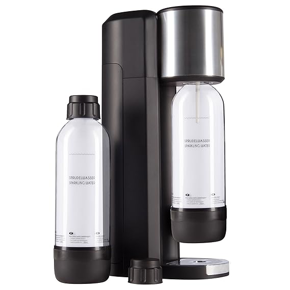 Levivo Wassersprudler Set / Trinkwassersprudler Starter Set inkl. 2 Sprudlerflaschen aus PET, klassischer Sodabereiter für in