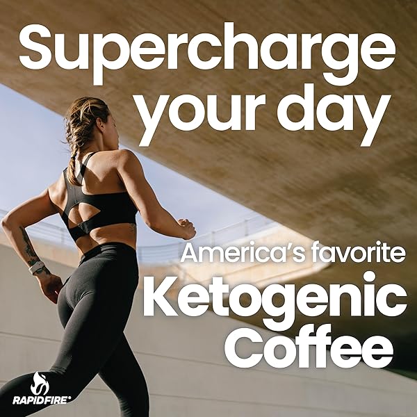 RAPID FIRE KETOGENIC FAIR TRADE INSTANT KETO COFFEE MIX SUPPORTS ENERGY METABOLISM WEIGHT LOSS KETOGENIC DIET CANISTER 15 SERVINGS, ORIGINAL, 7.93 OUNCE