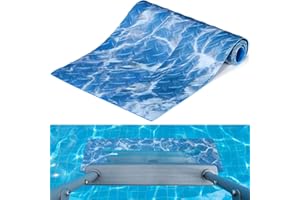 Drydiet 36" x 9" Above Ground Pool Ladder Mat, Swimming Protective Nonslip Step Pad with Texture, Pool Essentials Accessories for Floor Liners and Stairs, Sea Pattern
