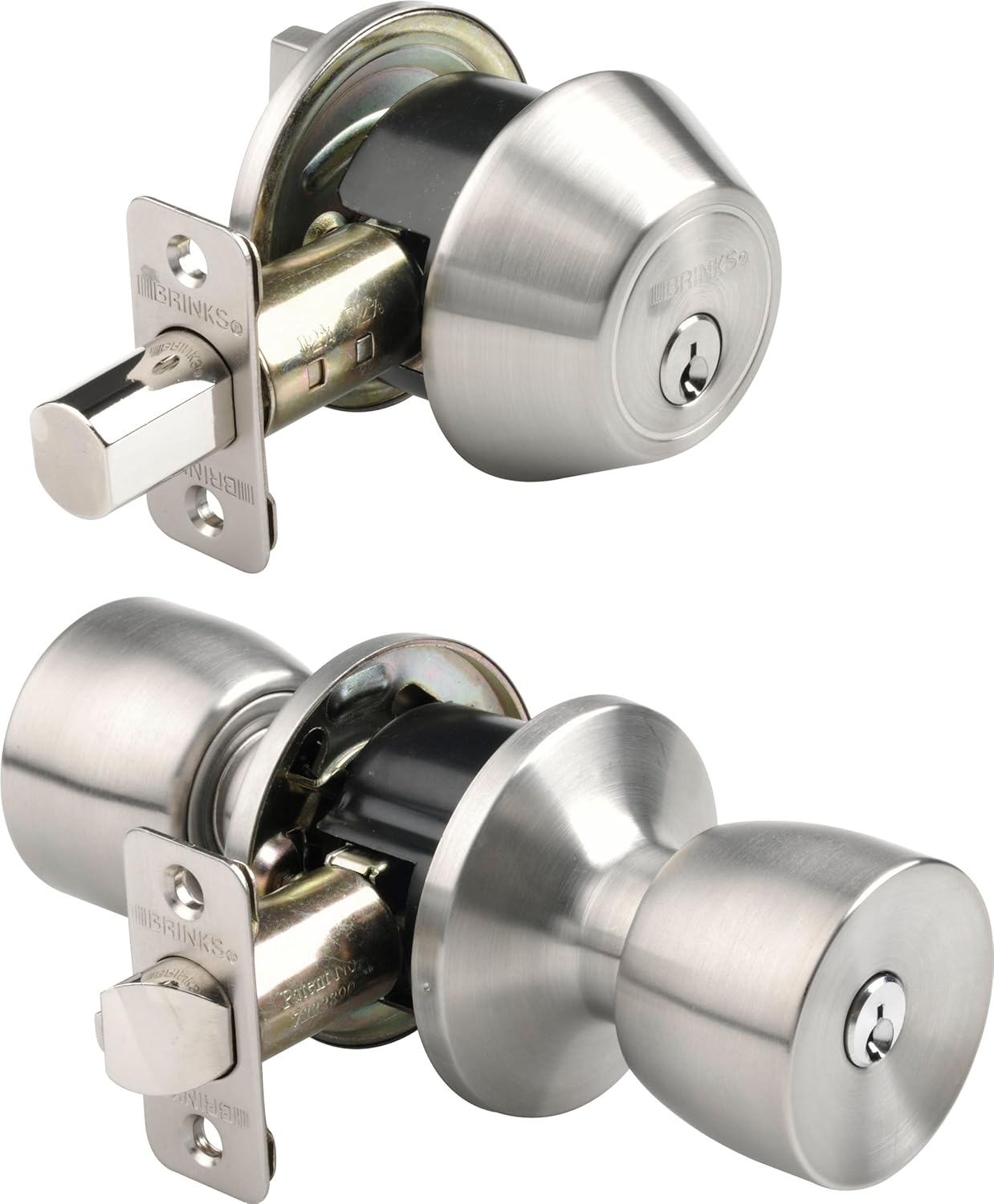 Brinks 2702130 Bell Style Keyed Alike Door Knob and Deadbolt Combo