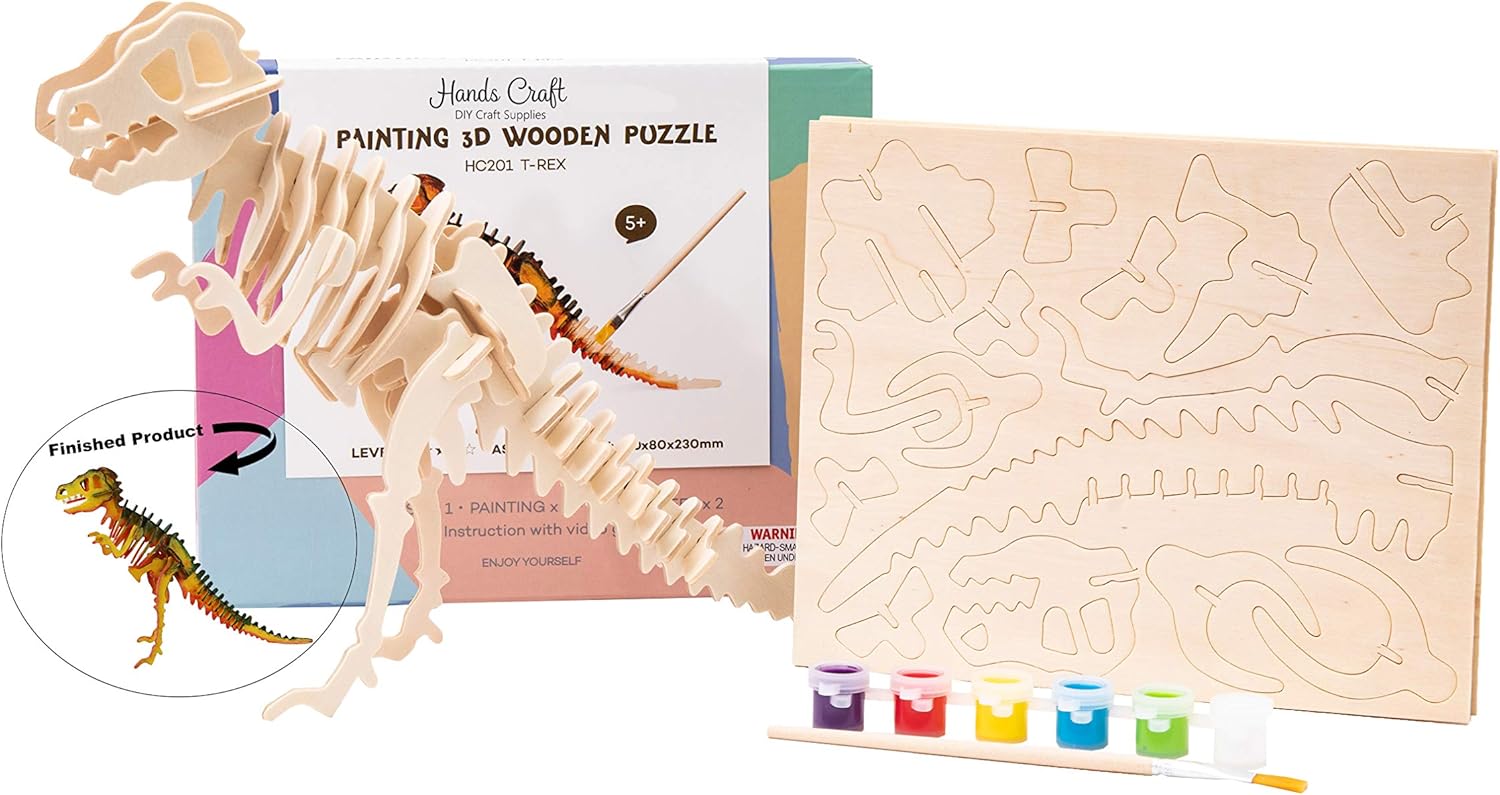 t rex wooden puzzle