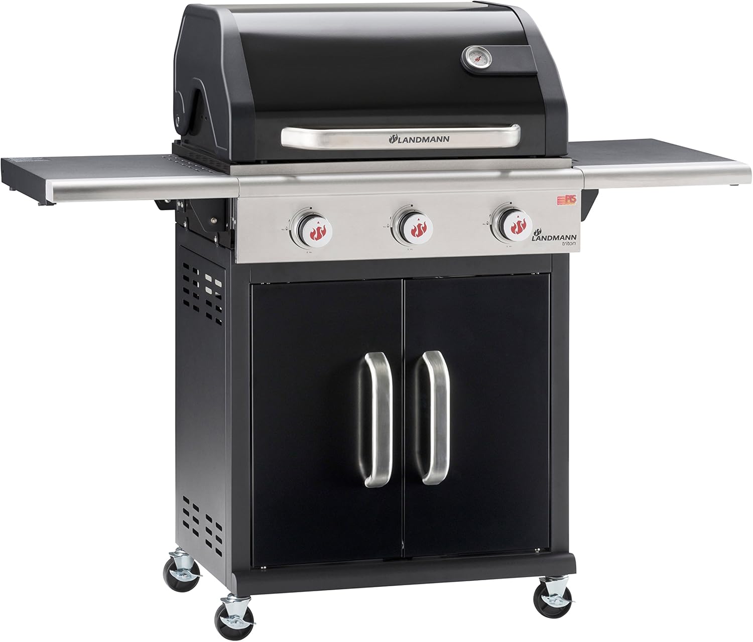 Landmann Gasgrillwagen Triton, 3.0, Schwarz, 140 x 57 x 121,5 cm