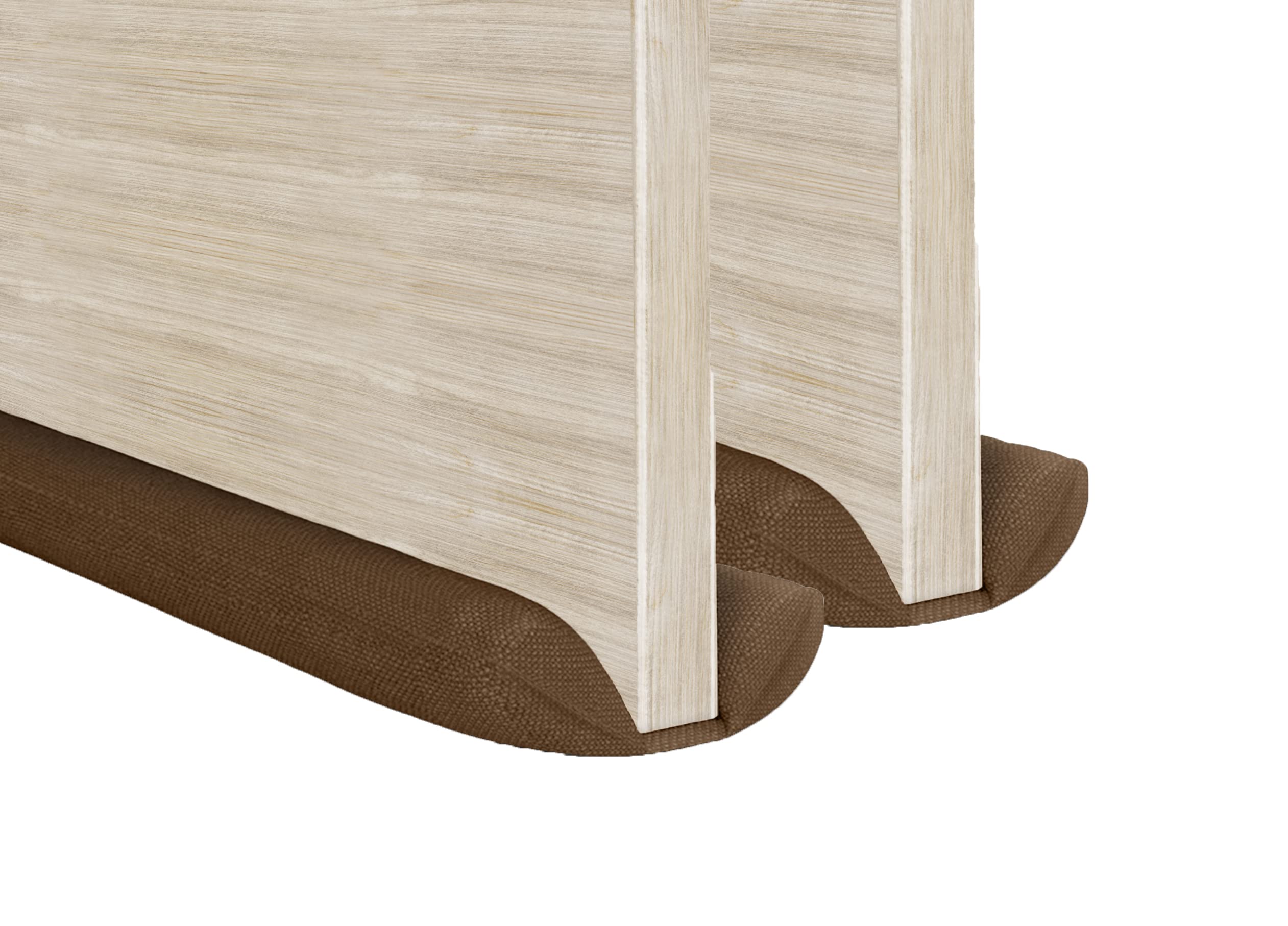 2 x MOXVIO Draft Excluder for Doors, Double Under Door Draught Excluder, 2 Sided Cushion Door Draft Stopper, 70 to 90 cm Cut-to-Size Adjustable Width, Waterproof Snowproof 600D Oxford Fabric (Brown)