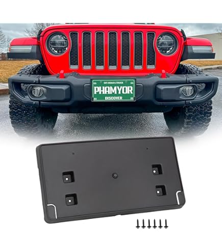Amazon.com: WOZUA Front Bumper License Plate Bracket Mount Frame