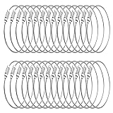Hulless 30 pcs Stainless Steel Wire Keychains 1.5mm