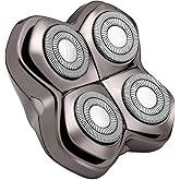Skull Shaver Carver PRO 4 Head Replacement Blade - Shaver Blade for Wet & Dry Shaving - Rotary Heads Design - Japanese Stainless Steel - Compatible with Pitbull, Palm & Butterfly Kiss Shavers